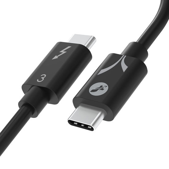 Picture of SABRENT Thunderbolt 3 USB-C Cable [Certified] 7.8" (20cm) | 40 Gbps | 100W Charging | E Mark Chip | for MacBook, Laptops, Docks [CB-T320]