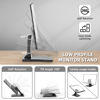 Picture of WEARSON Lay Flat Monitor Stand - Foldable Low Profile Monitor Stands Compatible with VESA 75x75 and 100x100 Monitor Mounts WS-03A2