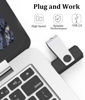 Picture of 2GB Flash Drive 2 Pack, Wooolken USB 2.0 Thumb Drives Jump Pen Drive Memory Stick with LED Light and Lanyards for Storage and Backup (Black Blue)
