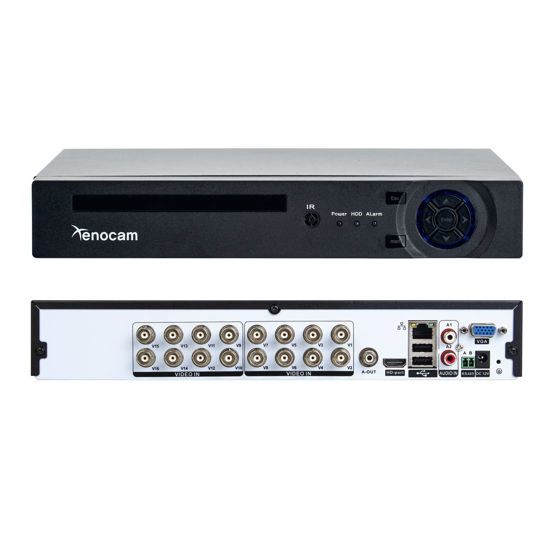 Picture of Xenocam 16CH 1080N Hybrid 5-in-1 AHD DVR (1080P NVR+1080N AHD+960H Analog+TVI+CVI) Standalone DVR CCTV Surveillance Security System Video Recorder Motion Detection HDD & Cameras not Included