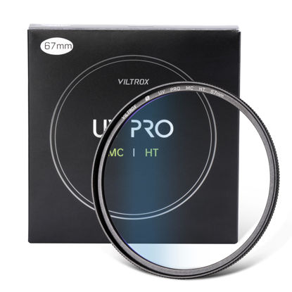 Picture of VILTROX 67mm MC UV Protection Camera Lens Filter, 18 Layer Multi Resistant Nano Coatings, HD/Hydrophobic/Scratch Resistant for Nikon, Canon, Fuji Cameras and More