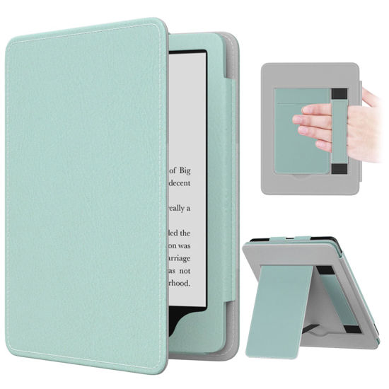 Picture of MoKo Case for 6.8" Kindle Paperwhite(11th Generation-2021) and Kindle Paperwhite Signature Edition, Slim PU Shell Cover Case with Auto-Wake/Sleep for Kindle Paperwhite 2021 E-Reader, Agave Green