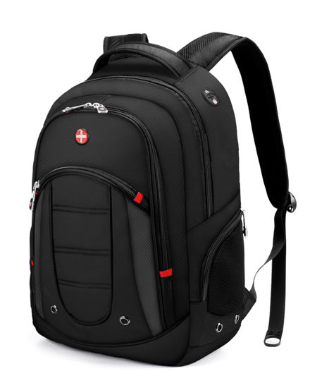 Picture of CROSSGEAR Travel Laptop Backpack for Men Water Resistant Daily Backpacks Bookbag Airline Approved Business Work Bag with USB Charging Port and Commute Office Backpack Fit 15.6" Laptops for Women