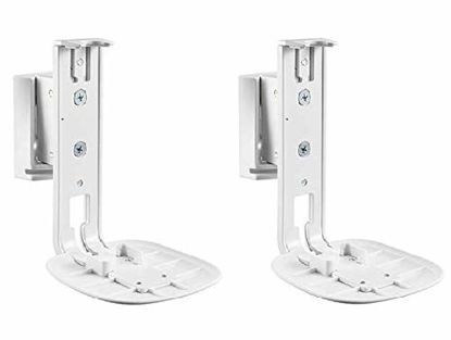 Picture of ynVISION.DESIGN Adjustable Wall Mount Bracket Compatible with Sonos One, One SL, and Play:1 Speaker | 2 Pack | (White)