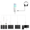 Picture of comica Wireless USB Microphone for Computer and Smartphone,48kHz/24bit RGB Cardioid Condenser Gaming Mic for Podcasting,Streaming,Recording,Music Creation,with Boom Arm Stand-White (EJoy Uni Pro A)