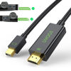Picture of UVOOI 4K Mini DisplayPort to HDMI Cable 6FT 2-Pack, Mini DP to HDMI Cable Adapter (4K@30Hz, 2K@60Hz, 1080P@120Hz) Compatible with Thunderbolt 2, MacBook Air/Pro, Surface Pro/Dock, Projector, Monitor