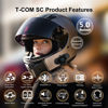 Picture of FreedConn Motorcycle Bluetooth Headset TCOM SC Helmet Communication System with Music Sharing/Universal Pairing/2-3 Riders 800M Bluetooth Intercom with LCD Screen (2Pack)