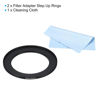 Picture of PATIKIL 62mm-82mm Metal Step Up Ring with Cleaning Cloth, 2 Pack Camera Lens Filter Adapter Ring Aluminum Filter Adapter Ring for Camera Lenses Hood, Black