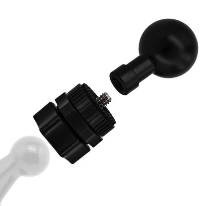 Picture of iSaddle for Garmin Truck GPS 17mm to 22mm Ball Head Mount 1/4" Screw to 22mm Adapter for Garmin XL GPS DriveSmart 86 76 66 dezl OTR1020 820 720 620 RV 1095 895 795 Overlander Large Truck GPS NAVIGATOR