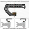 Picture of Top Handle with 3/8"-16 Locating Pins, Universal Camera Handgrip with 5 Cold Shoe Mount for Microphone, LED Light, Monitor, 1/4", 3/8" Threaded Holes with Locating Pins for ARRI Grip