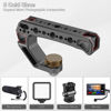 Picture of Top Handle with 3/8"-16 Locating Pins, Universal Camera Handgrip with 5 Cold Shoe Mount for Microphone, LED Light, Monitor, 1/4", 3/8" Threaded Holes with Locating Pins for ARRI Grip