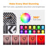 Picture of K&F Concept RGB Video Light, 360° Full Color Portable Photography Light, LED Camera Light w 21 Light Effects, 2500K-9900K CRI 96+, 2000mAh Rechargeable Photography Lighting for Vlogging, Selfie, White