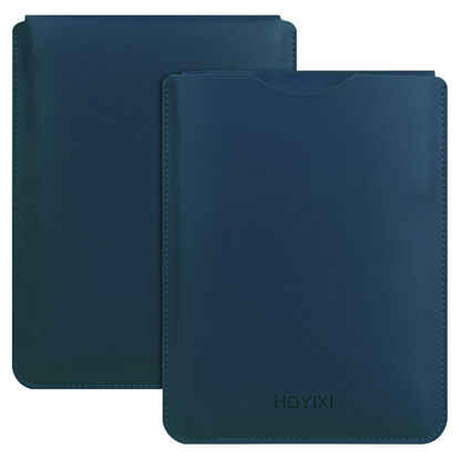 Picture of HoYiXi Universal Sleeve Case for 6.8-inch Kindle/Kobo/Voyaga/Lenovo/Pocketbook/Sony/Tolino E-Book E-Reader Lightweight Leather Sleeve Bag Pouch for 6.8-inch Ebook - Blue