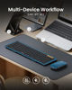 Picture of ProtoArc Foldable Keyboard and Mouse, XKM01 Folding Wireless Keyboard Mouse Combo for Business and Travel, 2.4G+Dual Bluetooth Full-Size Portable Keyboard for Laptop iPads Tablets - Blue