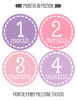 Picture of Months in Motion Baby Monthly Stickers - Baby Milestone Stickers - Newborn Girl Stickers - Month Stickers for Baby Girl - Baby Girl Stickers - Newborn Monthly Milestone Stickers