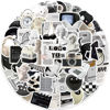 Picture of Aesthetic Stickers Black and White Stickers Pack 60PCS, Y2K Aesthetic Stickers for Laptop Decals Eikecy Vinyl Waterproof Retro Vintage Stickers for Adults Teens