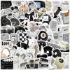 Picture of Aesthetic Stickers Black and White Stickers Pack 60PCS, Y2K Aesthetic Stickers for Laptop Decals Eikecy Vinyl Waterproof Retro Vintage Stickers for Adults Teens
