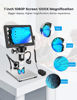 Picture of 7" LCD Digital Microscope 1200X,Leipan 12MP Coin Microscope with Screen for Adults,1080P Video Microscope with 12pcs Slides,Wired Remote,2 Side Lights,Windows/Mac OS Compatible