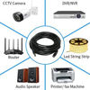 Picture of Hiseeu 30ft (10m) DC Power Extension Cable, 5.5mm x 2.1mm, 12V Extension Cord for Security Cameras, IP Camera, Standalone DVR, LED Display, Router, Invoice Printer