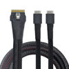Picture of NFHK PCI-E Ultraport Slimline SAS Slim 4.0 SFF-8654 8i 74pin to Dual Oculink SFF-8611 Cable 50cm PCI-Express
