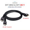 Picture of NFHK PCI-E Ultraport Slimline SAS Slim 4.0 SFF-8654 8i 74pin to Dual Oculink SFF-8611 Cable 50cm PCI-Express