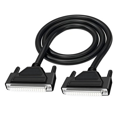 Picture of Willwewon 28AWG 10FT/3M DB37 Female to Female RS232 Serial Extension Cable,D-SUB 37 Pin Gold Plated Connector Straight Through Cord for PC,Printer,Modem