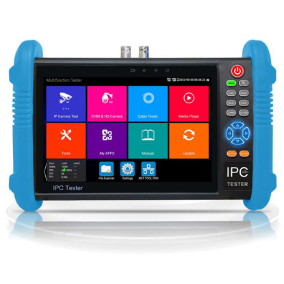 Picture of WANLUTECH CCTV Camera Tester, IP Camera Tester 8MP CVI TVI AHD CVBS Monitor Tester 7inch Touchscreen 1920x1200 Resolution Support RJ45 TDR POE 4K H.265 (IPC-9800ADH Plus)