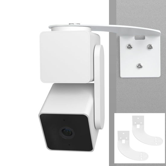 Picture of 2Pack Corner Camera Wall Mount for Wyze Cam Pan V3/Wyze Cam V4,Maximum Coverage of 270° on Both Sides of The House,Reducing Blind Spots,Extended Corner Wall Mount Bracket for Wyze Cam