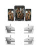 Picture of NOTMBESTM Tablet Wall Mount Phone Holder Fit for ipad/Samsung/Kindle/E-Reader Wall Phone Mount for iphone Fit for Kitchen/Shower/Mirror/Bedside Fixed by Adhesive or Screw（2Set (White)