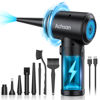 Picture of Achsan Powerful Compressed Air Duster for Deep Cleaning-Keyboard Cleaner for Office-PC Cleaning-Rechargeable-3-Speeds-91000RPM Cordless Air Blower- Car Duster 7600mAh(Black)