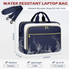 Picture of NEWHEY Laptop Bag 17.3 Inch Laptop Briefcase for Women Men Waterproof Shoulder Messenger Bag Large Computer Bag for Business Office Work College, Blue&Beige