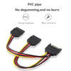 Picture of GELRHONR Sata Splitter Cable, 8 inch 15 Pin SATA Power Extension Cable, Serial ATA Extension Cable for Hard Drives and Optical Drives(3-Pack)