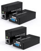 Picture of MOERISICAL 2 Pack VGA Extender Over Cat6 Cat5e up to 328ft / 100M Video VGA Extension Adapter Over RJ45 Ethernet Cable (Transmitter + Receiver)