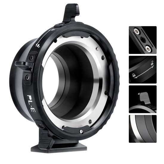 Picture of VILTROX PL-E Lens Adapter, Lens Converter Ring Camera Lens Mount Adapter Ring Compatible with PL Lens to Sony E/NEX Mount Cameras A7S3/FS7/5/FX9 /A7R4/R3/a Series/Nex Series