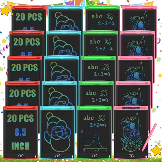Picture of Writing Tablet for Kids Drawing Tablet 8.5" Upgraded Drawing Pad Toddler Drawing Board for Kids Writing Board Doodle Board Preschool Toys for Kids 3 4 5 6 7 8 9 Years Old Girls Boys Gifts 20PCS