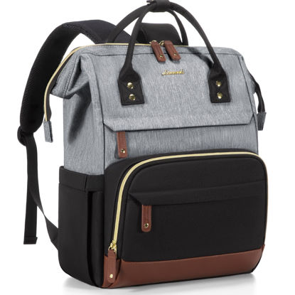 Picture of LOVEVOOK Laptop Backpack for Women, 18 Inch Work Business Backpacks Purse, Large Capacity Educators Doctor Nurse Bag Backbag, Waterproof Casual Daypack for Travel