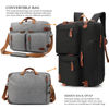 Picture of CoolBELL Convertible Backpack Messenger Shoulder bag Laptop Case Handbag Business Briefcase Multi-functional Travel Rucksack Fits 17.3 Inch Laptop For Men/Women (Grey)