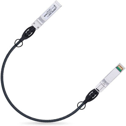 Picture of 1.25G SFP Twinax Cable, Gigabit Direct Attach Copper(DAC) Passive Cable, 0.3m (0.98ft), for Cisco SFP-H1GB-CU0.3M, Ubiquiti, Fortinet, Netgear, D-Link, Supermicro, and More