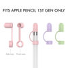 Picture of AHASTYLE Silicone Cap for Apple Pencil 1st Generation 3 Pack Anti-Lost Apple Pencil Cap Cover Accessories Replacement Cap Compatible with Apple Pencil 1st Gen (Pink, Purple, Green)