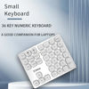 Picture of JOMAA Dual Wireless Numeric Keyboard Rechargeable Wireless Number Numpad for iPad Laptop Windows ios Slinet Digital Keyboard (Silver)