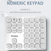Picture of JOMAA Dual Wireless Numeric Keyboard Rechargeable Wireless Number Numpad for iPad Laptop Windows ios Slinet Digital Keyboard (Silver)