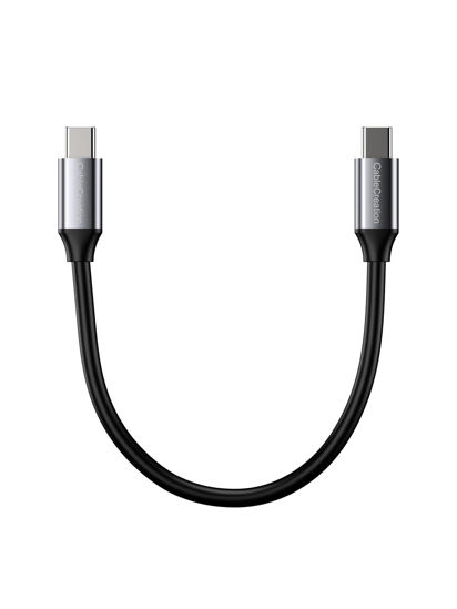 Picture of CableCreation Short USB4 Cable 1FT, Thunderbolt 4 Cable 40Gbps, 240W, 8K@60Hz, Compatible with Thunderbolt 3, Thunderbolt 4 and USB-C