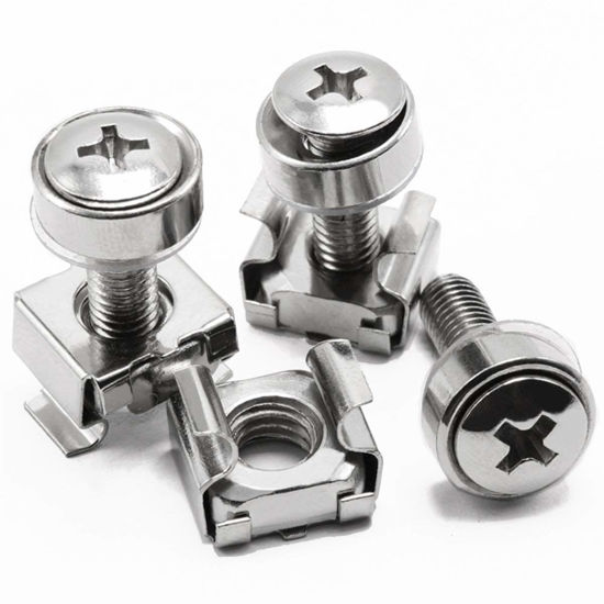 Picture of Lancher 60-Pack M6 x 16mm Screws and Cage Nuts for Server Shelf Cabinets Rack Mount Screw