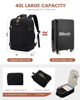 Picture of LOVEVOOK Carry On Travel Backpack For Women Men Flight Approved, 40L Personal Item Backpack for Airplanes, Business Weekender Overnight Daypack Fits 17 Inch Laptop, With 2 Packing Cubes, Black