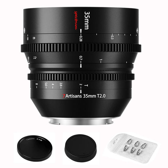 Picture of BAFONGCINE 7artisans 35mm T2.0 Cine Lens,Large Aperture Full Frame Cinematic Film Lens for Nikon Z-Mount Camera Z5 Z6 Z7 Z9 Z50 Z6II Z7II ZFC
