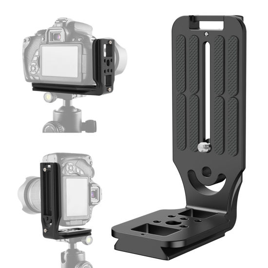 Picture of TOSICAM DSLR Camera L Bracket Quick Release Plate, Universal Application, Lightweight, Compatible with Canon Nikon Sony DJI Ronin Zhiyun Stabilizer Tripod Monopod