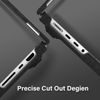 Picture of MOSISO Compatible with MacBook Pro 14 inch Case 2025 2024 2023 2022 2021 M4 M3 M2 M1 A3112 A3185 A3401 A2918 A2992 A2779 A2442, Knit Fabric Coated Plastic Hard Case with Fold Kickstand, Black