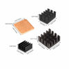 Picture of Easycargo Raspberry Pi 4 Heatsink Fan Kit, Cooler 30mm Fan Heatsink for Raspberry Pi 5 4 3 Electronics Robotics Development Boards DIY 3007 30x30x7mm 5V 3.3V Quite Mini Fan Small (Black 4 pack)
