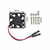 Picture of Easycargo Raspberry Pi 4 Heatsink Fan Kit, Cooler 30mm Fan Heatsink for Raspberry Pi 5 4 3 Electronics Robotics Development Boards DIY 3007 30x30x7mm 5V 3.3V Quite Mini Fan Small (Black 4 pack)