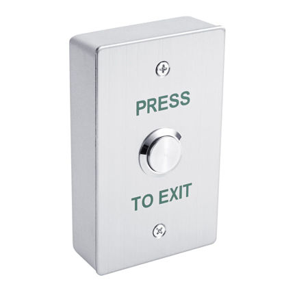 Picture of Push to Exit Button for Door Access Control Waterproof Stainless Steel Shell with Back Mounted Box 4 Contact Output